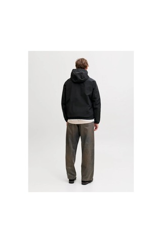 Jack & Jones 12291690 Kapüşonlu Yağmurluk Siyah