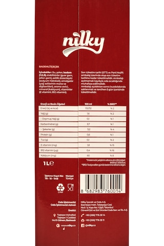 Nilky Almond Badem Sütü 1 L