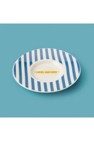 Evidea Kitchen Love Nature Çay Tabağı - Mavi - 13 Cm Mavi