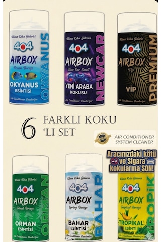 404 Oto Klima Koku Giderici Tazeleyici Set 6 Adet