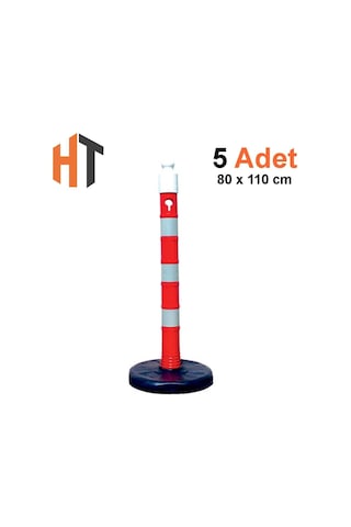 Dubalı Uyarı Dikmesi 80 X 1100 Mm Reflektifli 5'li Set