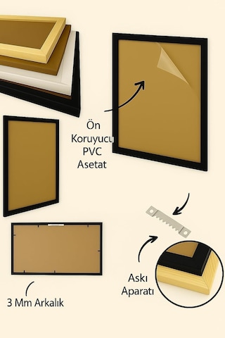 Caddehediye Kırılmaz Pvc Duvar Askılı Fotoğraf Poster Çerçevesi / 13 18 15 21 18 24 21 30 30 47557188