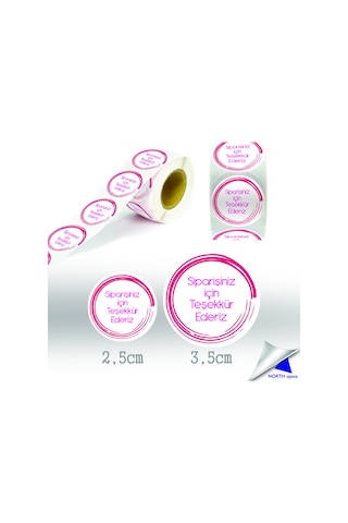 Sipariş Paketi Etiketi Sticker 3,5cm 28 Adet Baskes Model 19