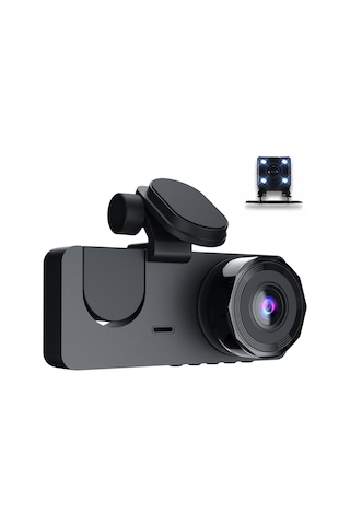 Symbee Gece Görüşlü 1080p 3 Kameralı Araç Kayıt Cihazı: Geniş Açı, Hareket Algılama, Döngü Kayıt, Kolay Kurulum