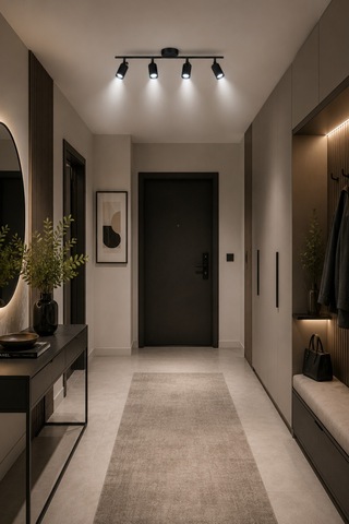 Spoty 4'lü Siyah Renkli Beyaz Işık Modern Tasarım Salon - Mutfak - Banyo Spot Sıralı Avize