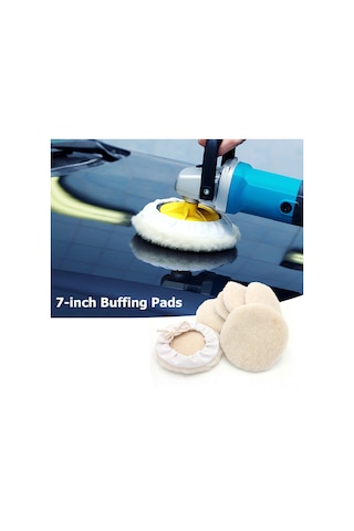 Xindoker 6 Lık 7 İnç Bağcıklı Yün Cila Topları Otomotiv Cilalama Ve Parlatma İçin Mükemmel Set