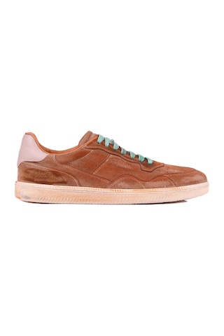 Shoetyle - Taba Hakiki Süet Bağcıklı Erkek Sneaker 666-39-1243 Taba
