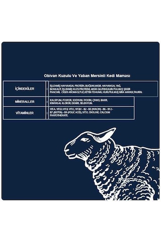Obivan Kuzu Etli Ve Yaban Mersinli Kedi Maması 10 Kg