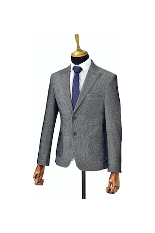 Erkek Tek Spor Ceket Çift Yırtmaçlı Bgl-st04512 Lacivert