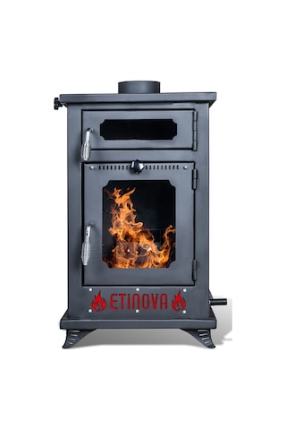 Etinova Eti-k4 Küçük Fırınlı Odun Ve Pelet Yakan Şömine Tipi Soba