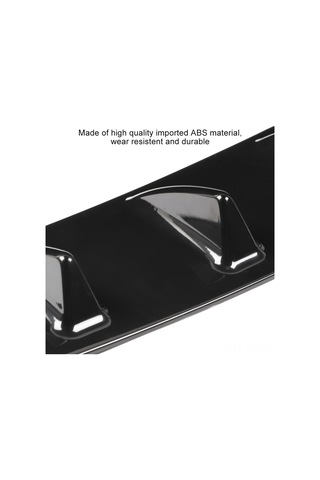 Geeroyoo Araç Aerodinamik Performans Artırıcı Köpek Balığı Kanatlı Alt Tampon Akışkanlığı Direksiyonu Orta Boy - Abs Malzeme, Sıkıca Montajlı, Evrensel Uyum