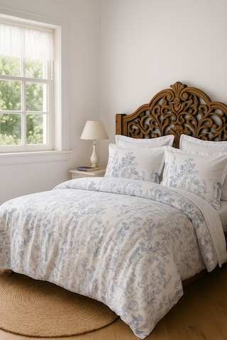 Senses Heather Complete Takımı Çift Kişilik Mavi Mavi