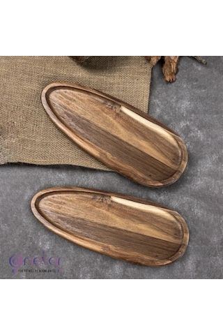 Naturalove Akasya Sunum Tabağı - 2'li / Oval