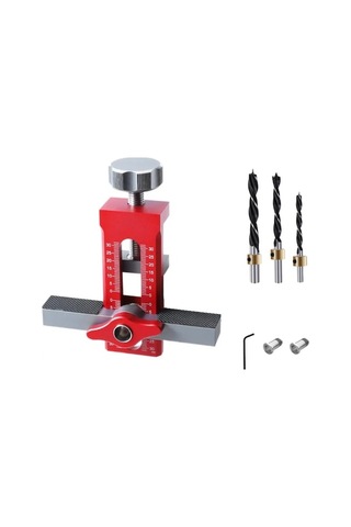 Fortunelane Alüminyum Kabinet Kapısı Montaj Aracı: Konumlandırıcı, Delme Rehberi Ve 3 Delik Aleti - Profesyonel Ahşap İşleri İçin