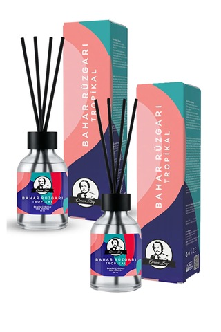Bahar Rüzgarı Kokulu Çubuklu Oda Kokusu Ekstra Kalıcı Esansiyel Yağ Tropikal Koku 50ml X 2 Bahar Rüzgarı