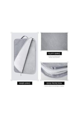 13 İnç Dizüstü Bilgisayar Çantası Su Geçirmez Yumuşak Evrak Çantası Kılıfı Macbook Air 13 M2 M1 A2681 A2337 A2179 2018-2022 /macbook Pro 13 M2 M1 A2338 Gri Diğer