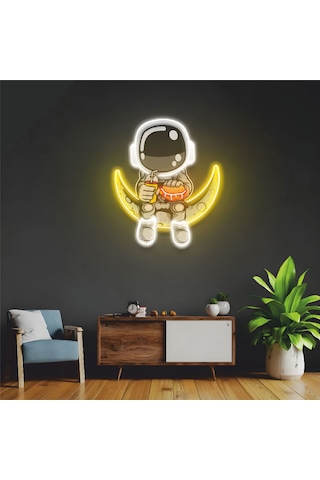 Uv Baskılı Astronot Neon Tablo