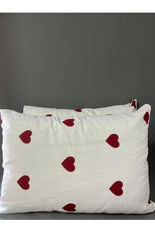 Pamuklu 2 Adet Fermuarlı 50x70 Yastık Kılıfı Beyaz