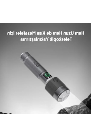30w Led El Feneri, 1450 Lümen Ve 690 Metre Menzil Açık Ahşap