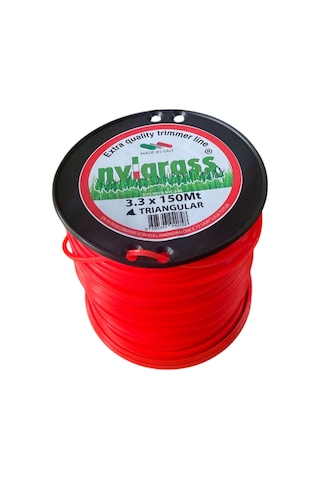 Nylgrass Misina 3.3mm 150 Mt 3 Köşe Kırmızı