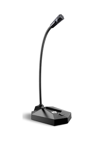 Mufunye Mk01 3.5mm Masa Mikrofonu Tak Ve Çalıştır Profesyonel 360 Derece Çok Yönlü Mikrofon Masaüstü Kondenser Mikrofonu Canlı Oyun Kaydı İçin