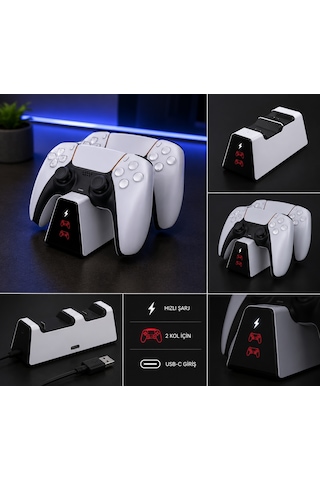 Hepu Tp5-0518b Playstation 5 Dualsense Şarj Standı