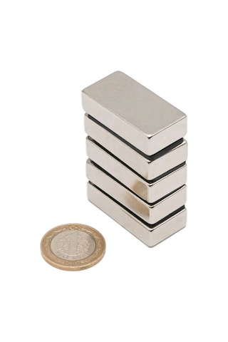 40x20x10 Mm Neodyum Mıknatıs - Çok Güçlü - N35 Kalite Dikdörtgen Mıknatıs