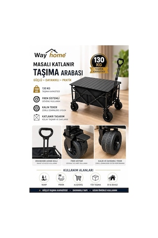 Way Home Sandalye Ve Katlanabilir Taşıma Arabası Masalı Rzn029 Kamp / Plaj / Bahçe / Pazar /evcil Hayvan