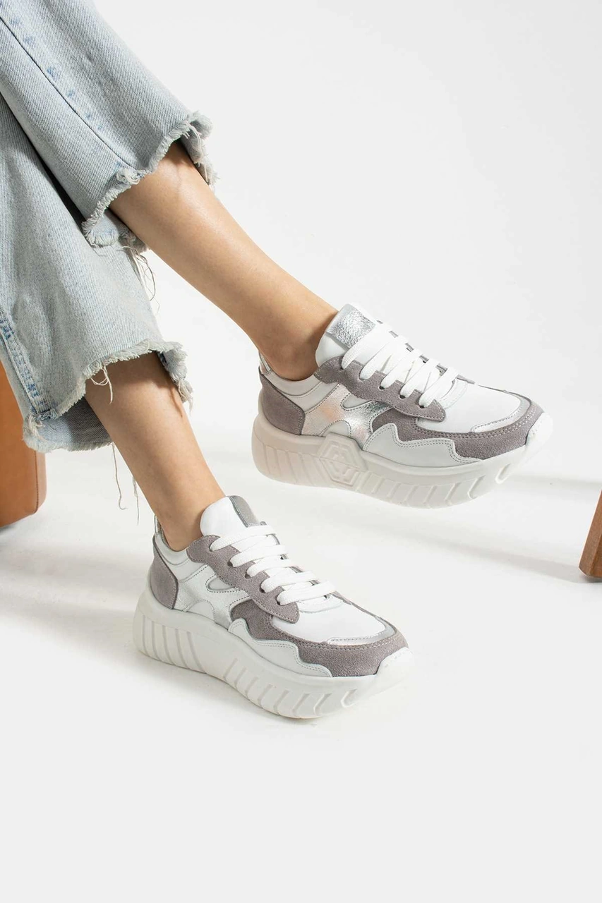Bestello Bağcıklı Termo Taban Sneaker 331-sut-10 Kadın Ayakkabı Beyaz