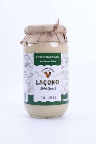 Laçoko Kişiye Özel Şekersiz Saf Katkısız Fıstık Ezmesi Glutensiz Vegan Doğal Az Kavrulmuş Çiğ Yer Fıstığı Ezmesi 1 KG
