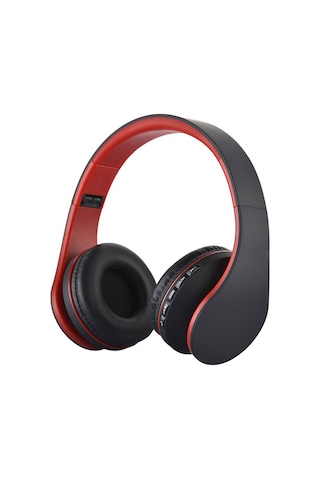 Dofolink Siyah-kırmızı Fırlatılabilir Spor Kulaklığı: Kablosuz Bluetooth, Mikrofon, Radyo Ve Kart Okuyucu Özellikli 4'ü Bir Arada Stüdyo Kulaklığı