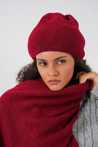 Kadın Triko Atkı Bere 15939 - Bordo Bordo