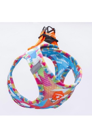 Pawstar Air Mesh Harness Göğüs Tasması A26 Mosaic Large Mavi