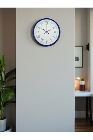 36 Cm Lacivert Roma Rakamlı Duvar Saati Diğer 88469204