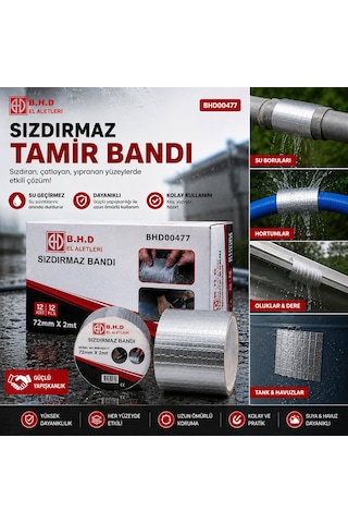12 Adet 72mmx2mt Su Sızdırmaz Sakız Tamir Bantı 5639
