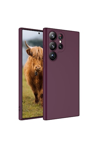 Goocamp Galaxy S23 Ultra Uyumlu Mara Lansman Kılıf-koyu Mor Koyu Mor