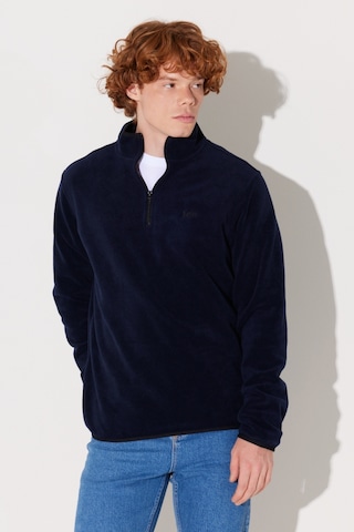 Regular Fit Normal Kesim Dik Yaka Yarım Fermuarlı Lacivert Polar L212208410 Lacivert