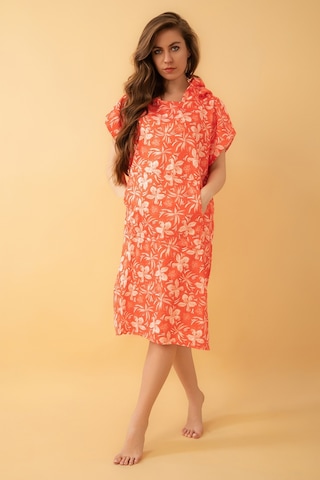 Flower Yetişkin Sörf Panço Plaj Havlusu L Beden