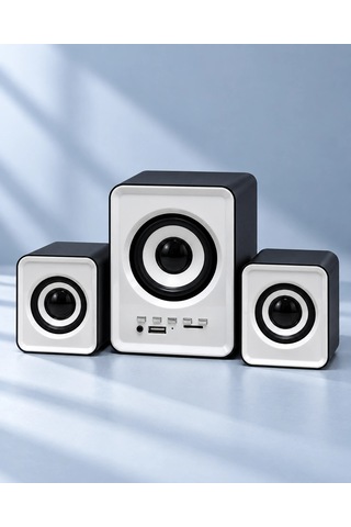 Fm Radyolu Bluetooth Masaüstü Hoparlör Seti Çok Renkli