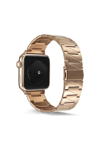 Apple Watch Uyumlu Ultra 49mm Kordon Krd-48 Metal Strap Kayış - Gümüş
