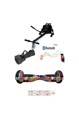 Citymate Elektrikli Kaykay Hoverboard Akıllı Denge 6.5 Inch + Hoverkart + Çanta Extrem Paket D11