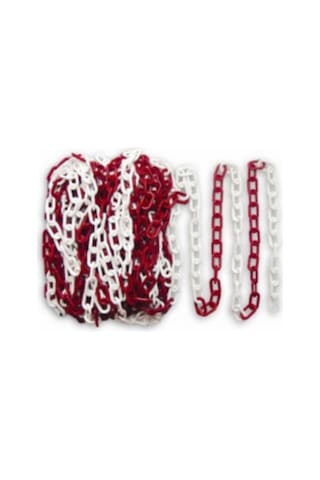 Essafe 8 Mm Plastik Zincir Kırmızı Beyaz 100 Metre Ge 6000