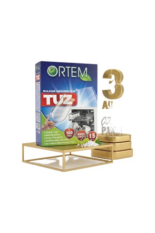 Ortem Bulaşık Makine Tuzu 3x1,5 Kg