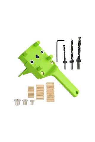 41 Parça Ahşap İşleme Matkap Rehberi Kiti Düz Delik Yerleştirici Dowel Pimi Ahşap Matkap Delik Aracı