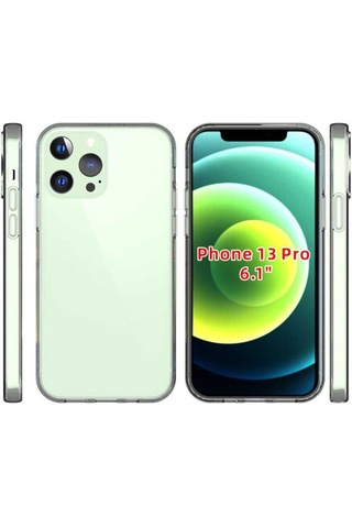 Apple Uyumlu iPhone 13 Pro Uyumlu Zore Süper Silikon Kılıf-renksiz Renksiz -