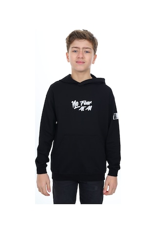 Toontoy Erkek Çocuk Nakışlı Sweatshirt Siyah