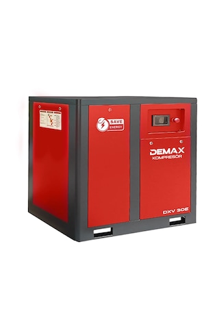 Demax 30 Hp İnventörlü Vidalı Hava Kompresörü Tek Makine