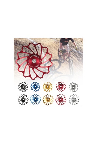 Ranyeek Lixada 7075 Alüminyum Alaşımlı Bisiklet Arka Vites Makarası - Hafif Ve Dayanıklı, 13 Diş, Kırmızı Çok Renkli