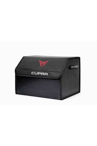 Cupra Marka Logolu Oto Bagaj Organizer Çanta Oto Bagaj Çantası 2 Bölmeli Suni Deri 48 Cm X 31 Cm X 29 Cm