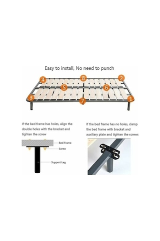 Novahub Yükseklik Ayarlanabilir Karyola Ayağı, Yatak Merkez Desteği, Alüminyum, Paslanmaz, Kolay Kurulum -